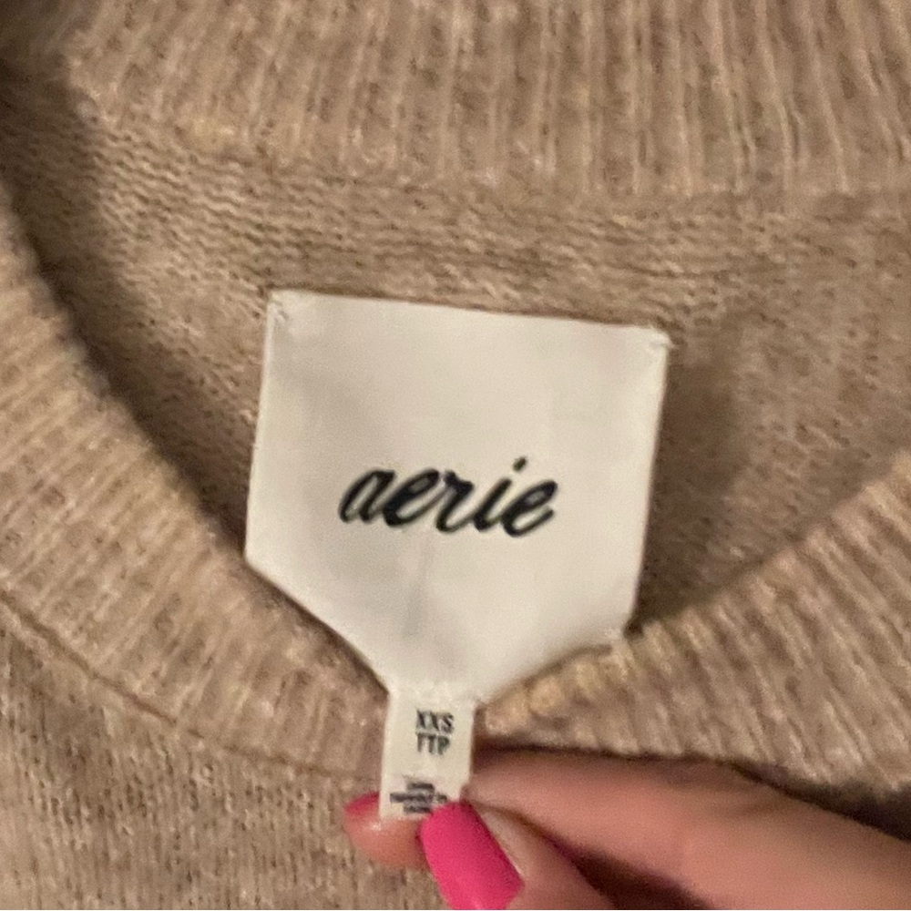 Striped Beige and Black Sweater - Picture 2 of 6
